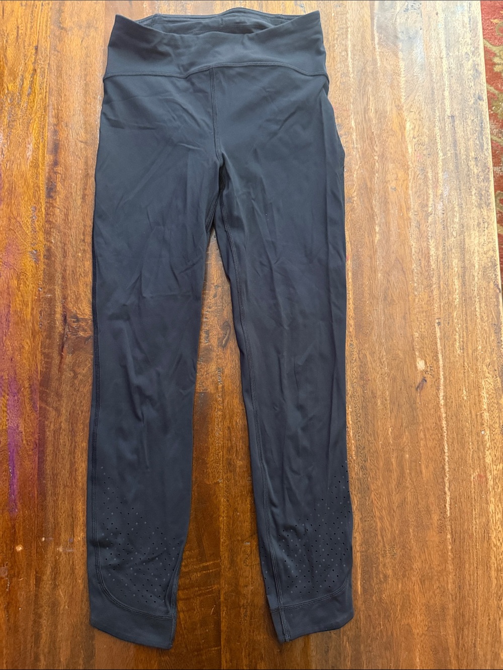 lululemon athletica Black High-Rise Leggings with Perforated Detail NEW